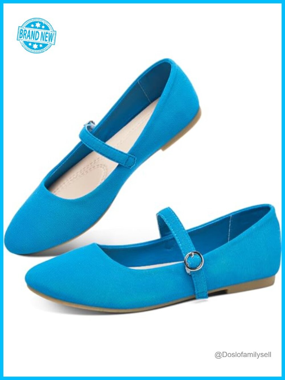 Mary Jane Flats Round Toe Ballet Business Comfort Strap Office